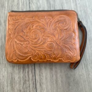 Patricia Nash Embossed Leather Wristlet
